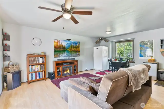 Ceiling fan in family room to stay cool