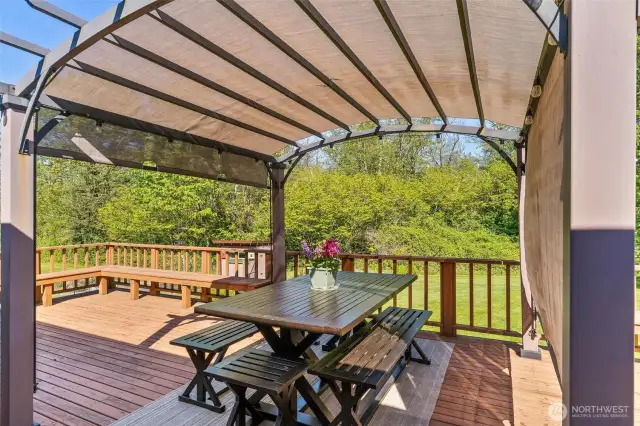 Pergola stays for you to enjoy the beautiful backyard!