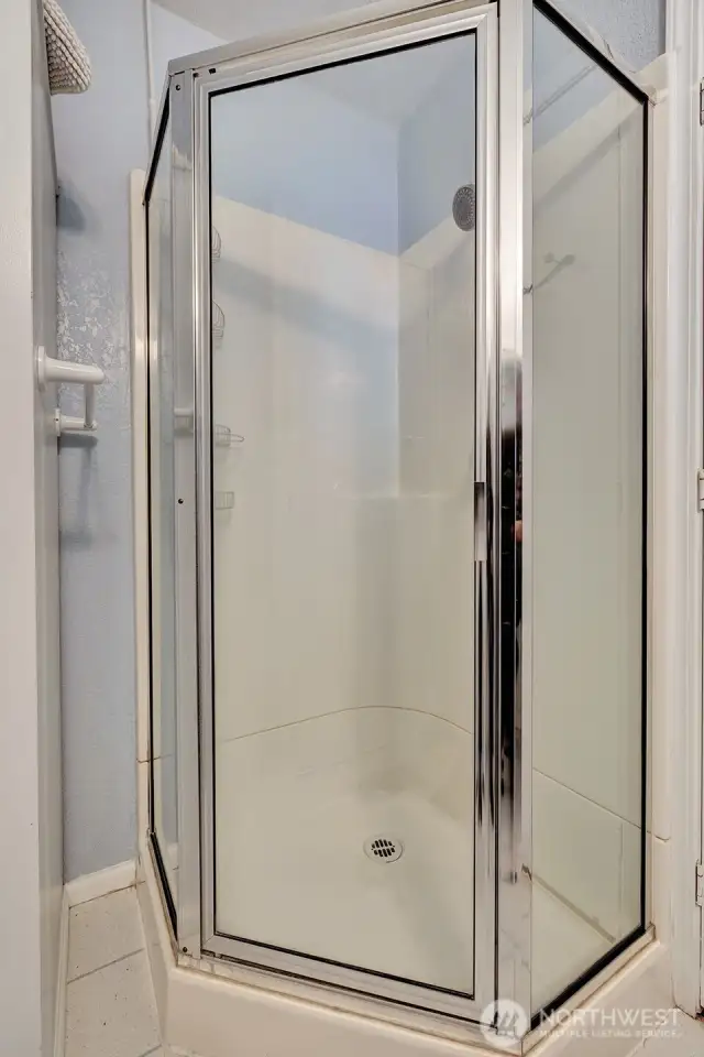 Shower in the hall bathroom