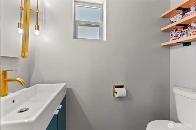 Half bath in entry way.