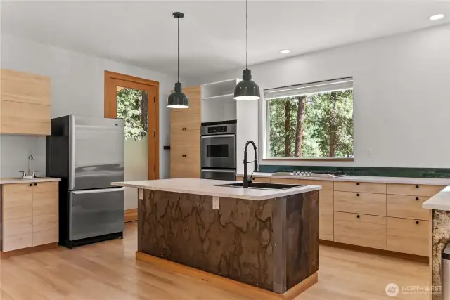Two sinks for cooking prep.