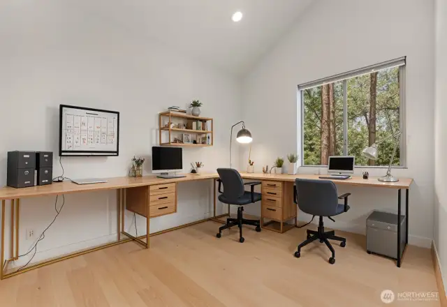Bonus office space, playroom, or movie room. Virtually staged.
