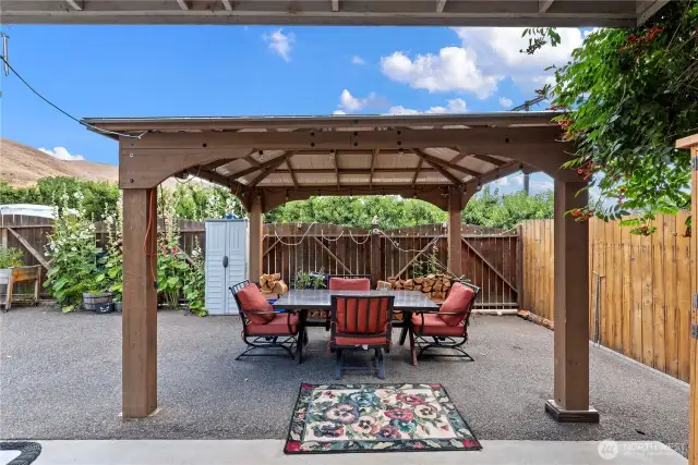 1928 Tudor patio pergola.