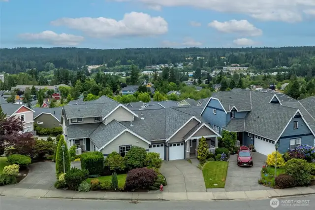 Perched at the top of 4th Street, this beautiful home offers sweeping views that stretch across Poulsbo
