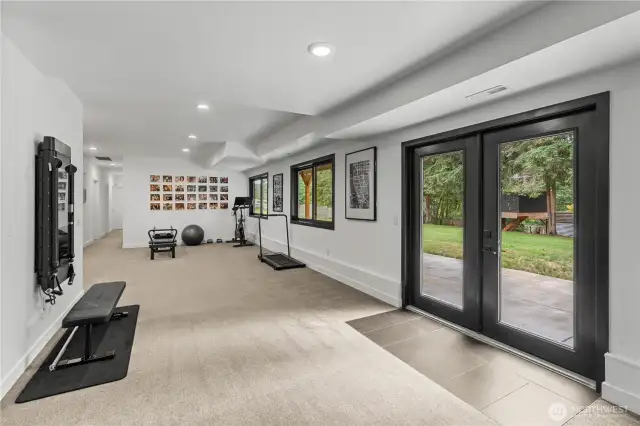 Downstairs flex space.