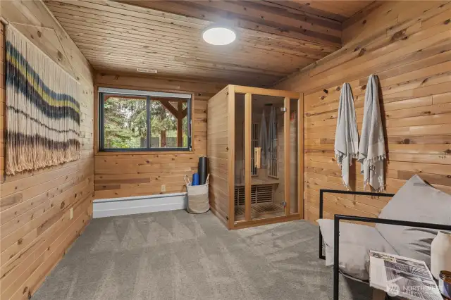 Sauna room.