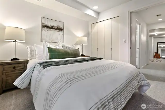 New carpet and paint in this second bedroom.
