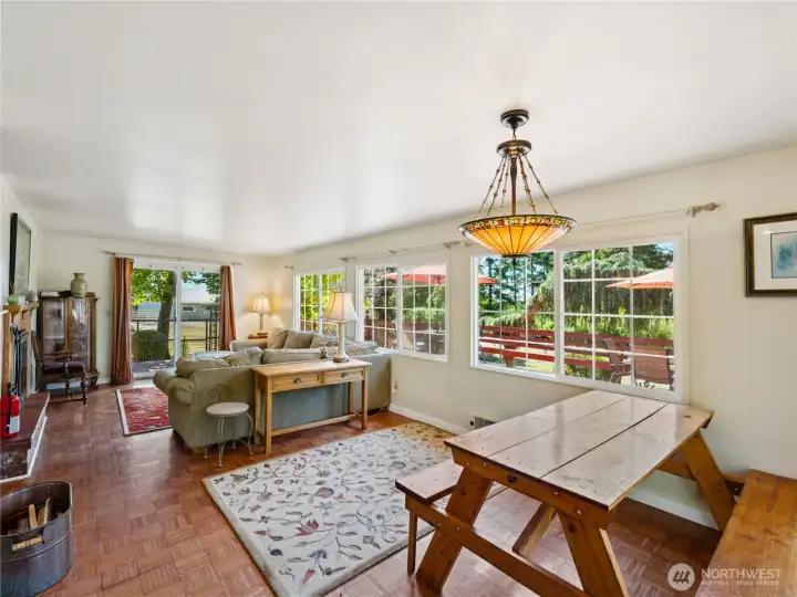 Dining & living area.