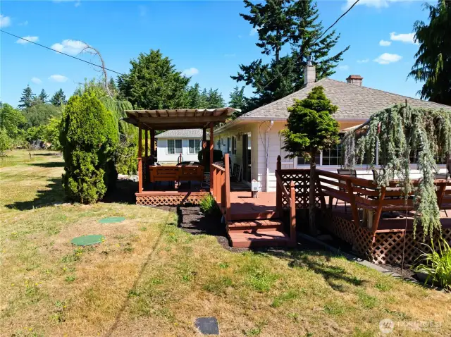 Guest cottage/ studio can be accessed from three ways.