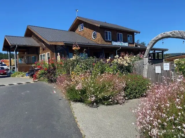 The outside patio entrance to food and music venue, just steps away!