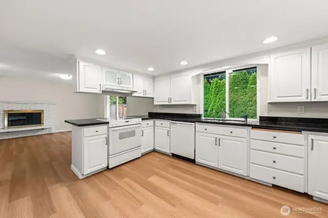 Kitchen View From Dining Room Entry
