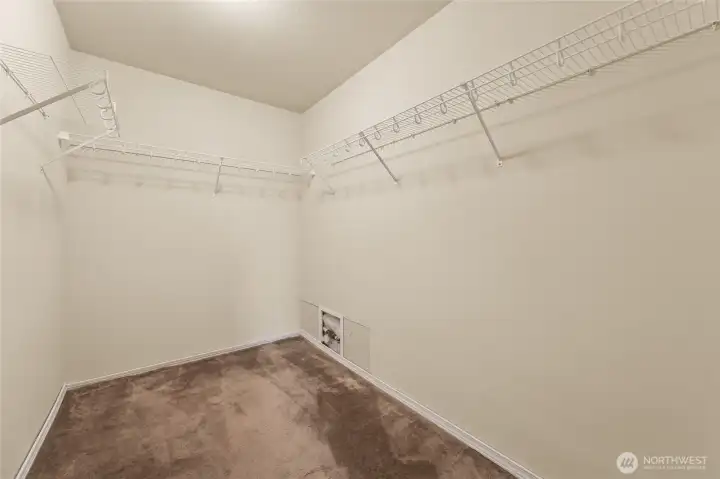 Primary walk in closet