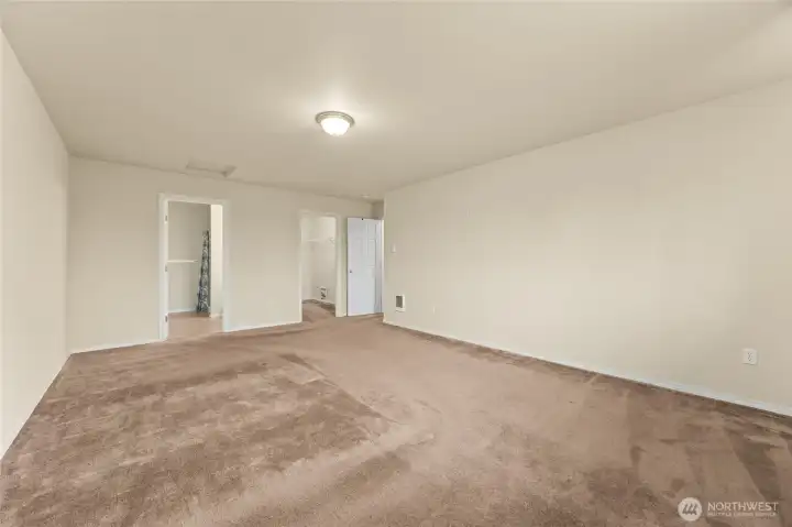 Primary room, with full bath.