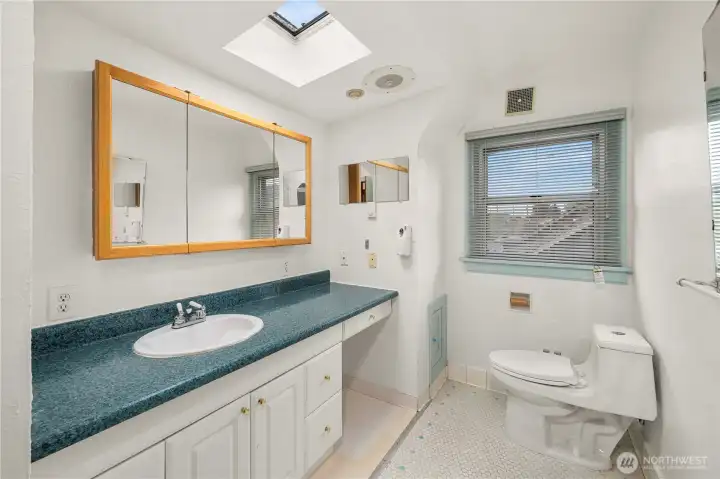 Upstairs full bathroom (traditional shower/tub combo on right (not pictured)