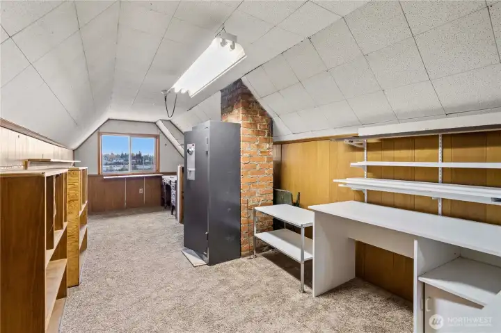 Finished attic, what can you store in here? Safe stays!