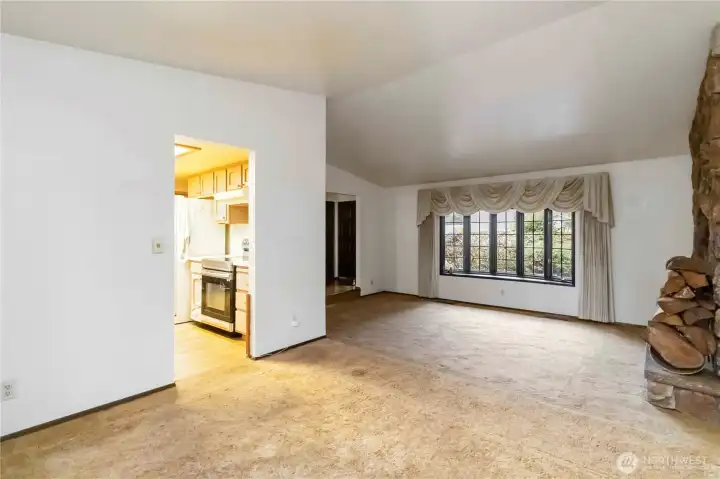 Warm and open living room