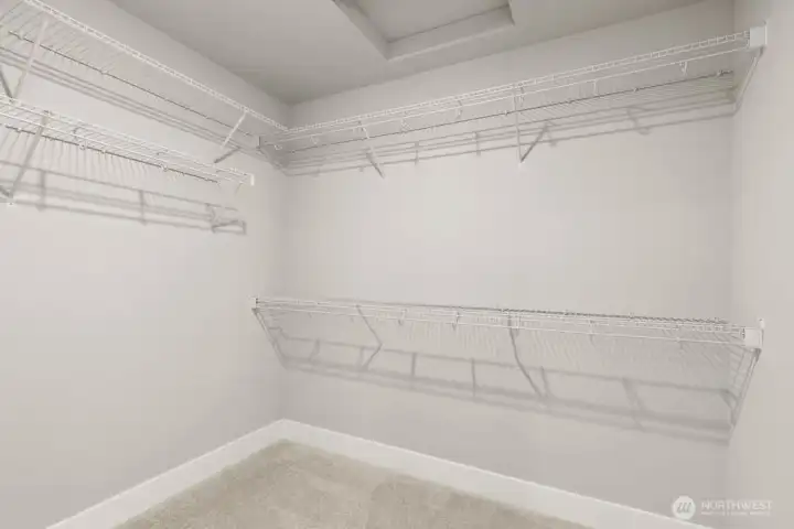 Primary Bedroom Closet - Photos are for representation only.  Features, colors and selections may differ from photograph. See site agent for details.