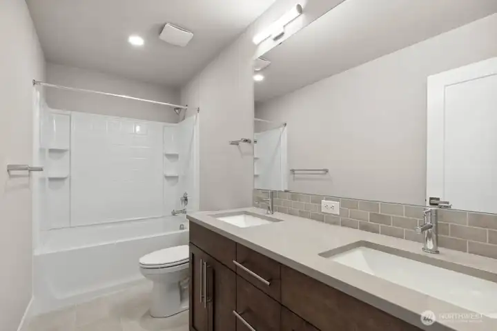 Hallway Bathroom -Photos are for representation only.  Features, colors and selections may differ from photograph. See site agent for details.
