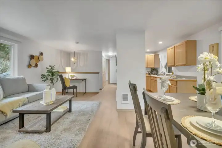 Two separate living spaces