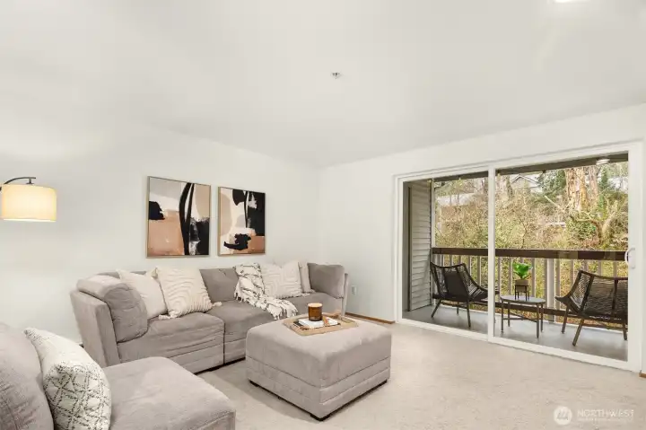 New slider installed off to private balcony.