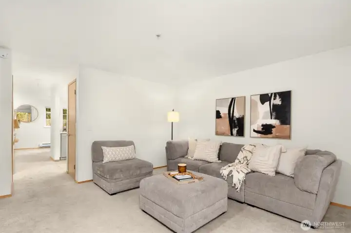 Pantry or coat closet off the kitchen for useful storage.