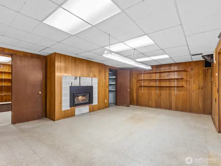 Downstairs, the large rec room awaits your personalization. It also has access to the covered patio on the way to the detached garage.