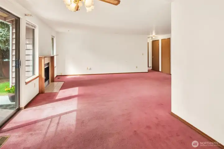 Slider to Fenced Backyard & Patio