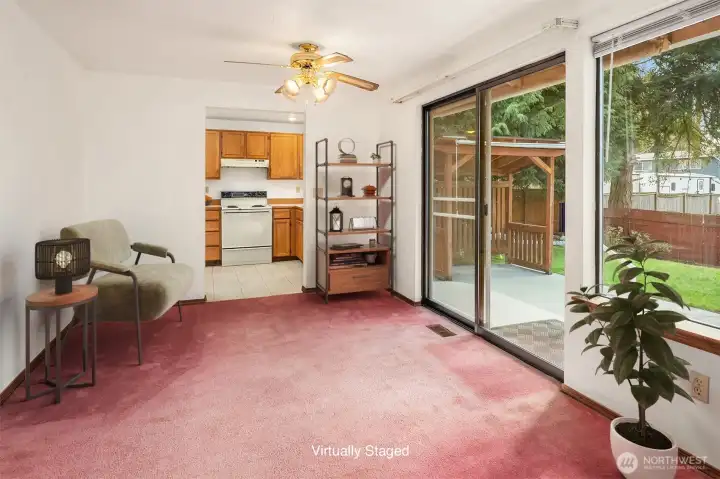 Slider to Fenced Backyard & Patio