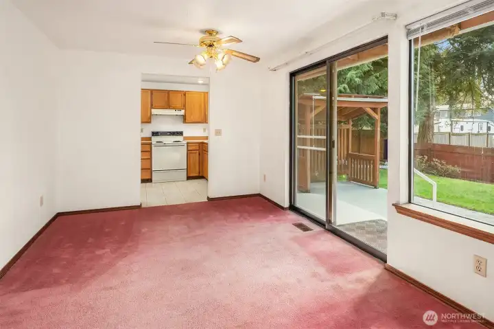 Slider to Fenced Backyard & Patio