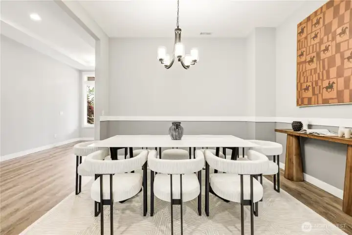 Separate dining area