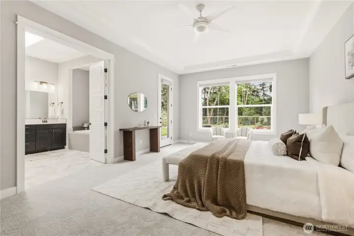 Primary suite on main level