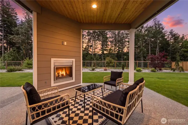 Imagine sitting by the fire and listening to the creek down below on a summer evening