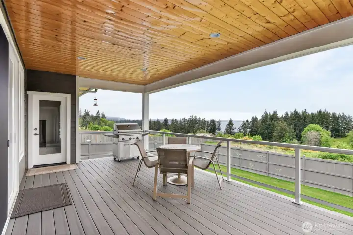 A deck built for outdoor entertaining rain or shine