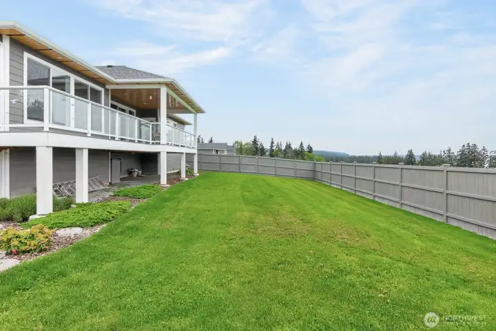 Fully fenced section of the property