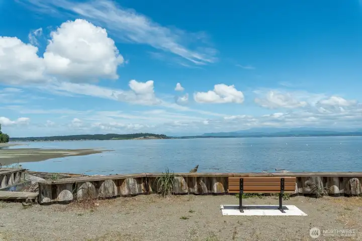 Enjoy optional access to three private Camano Country Club beaches