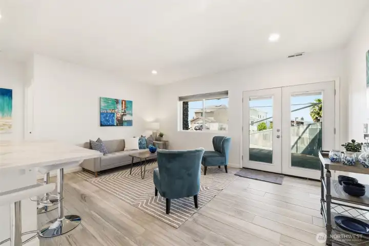 ADU downstairs with separate entrance. ADU downstairs with separate entrance.