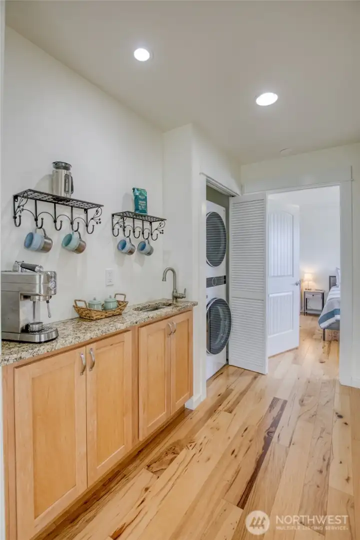 Coffee bar in the hallway outside of the bedrooms is perfect for grabbing a cup of coffee in the morning on your way to watch the waves roll in Coffee bar in the hallway outside of the bedrooms is perfect for grabbing a cup of coffee in the morning on your way to watch the waves roll in