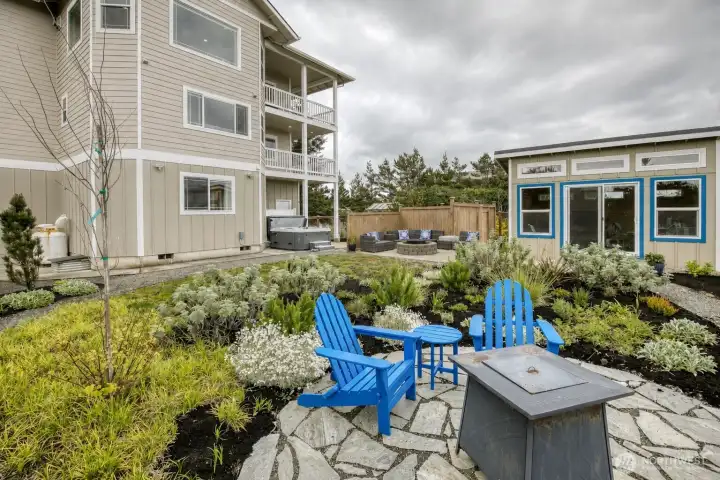 Professionally landscaped with stone patio is the perfect place to relax Professionally landscaped with stone patio is the perfect place to relax