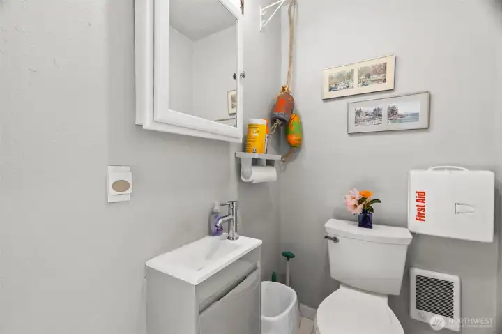 and separate toilet,