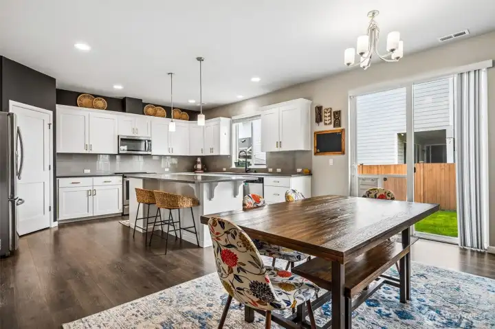 Open Concept Kitchen, Dining and Living