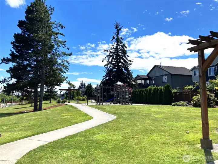 Take a quick walk down the path to get to the community park!