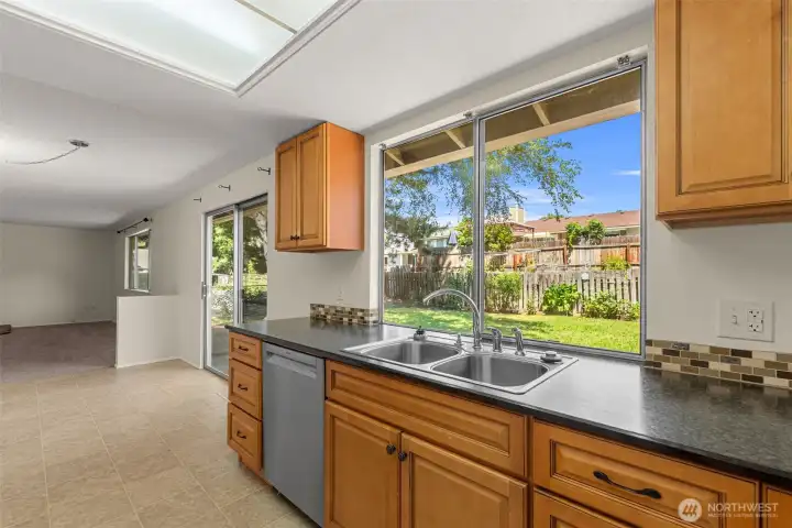 More kitchen/dining open to family room space More kitchen/dining open to family room space