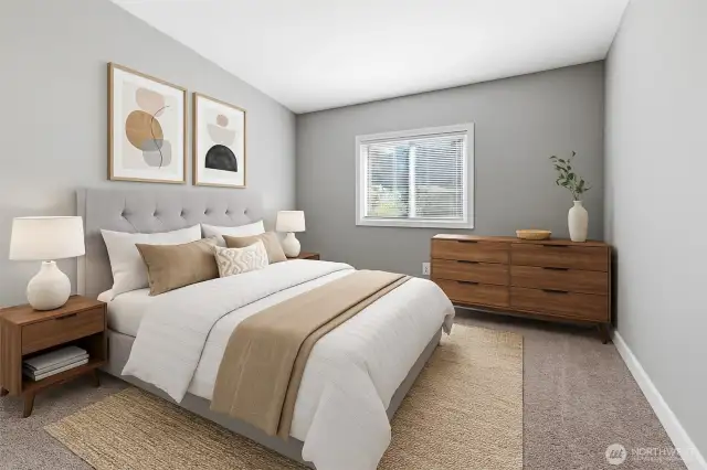 Virtually Staged 2nd Bedroom