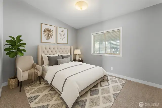 Virtually Staged 3rd Bedroom