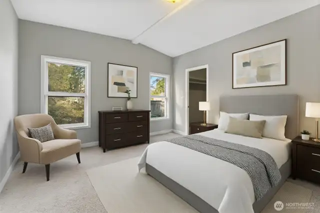 Virtually Staged Primary Suite