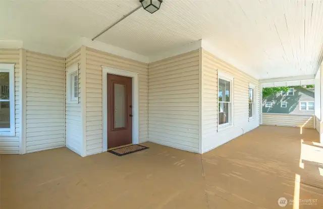 Front Door & covered patio