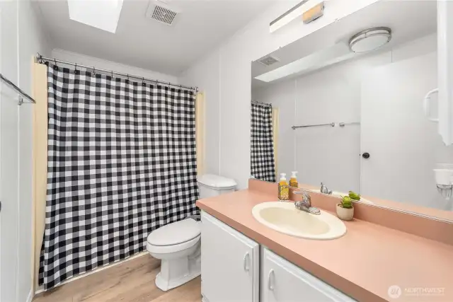 Main bathroom and sky light