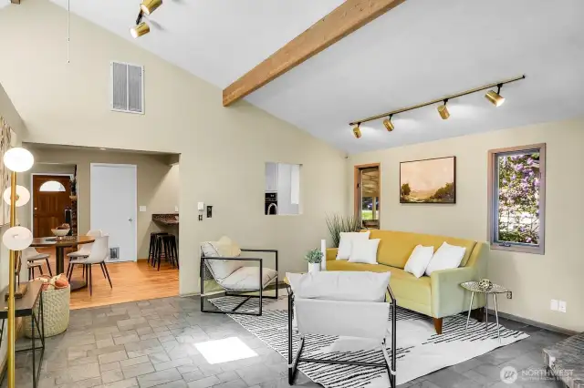 Open flow make this family room perfect for relaxing or entertaining.