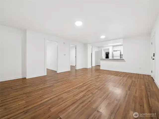 Living room with an open concept layout