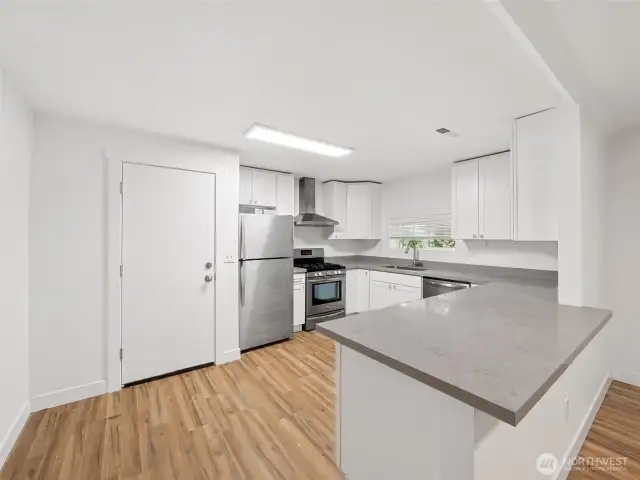 Kitchen with eating area